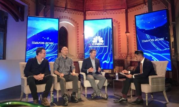 Blockchain panel at @CNBC #Davos2018 cover art